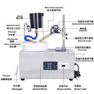 آلة صقل وجلخ مسطح للأحجار الكريمة والمجوهرات، ماكينة تشكيل الأوجه وجلخ الزوايا لشحذ السكاكين والمواد المعدنية والختم - Product Image 4