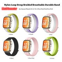 Bracelets de sport en nylon pour Huawei Watch Fit 5 Pro, compatibles Fit5 Fit4 Fit3, étanches et respirants, bracelets de remplacement pour hommes et femmes