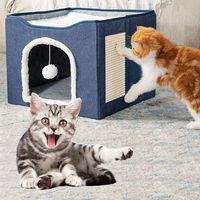 Vente chaude Bonne Qualité Carton Chat Scratcher Maison Maison Pour Chats Portable Chat Maison