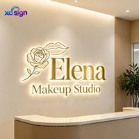 Enseigne LED 3D rétroéclairée personnalisée avec logo, multicolore, en acier inoxydable, IP65, avec transformateur, prise murale CA, télécommande, compatible HomeKit