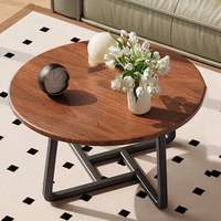 Table basse nordique simple, table basse ronde moderne pour le salon