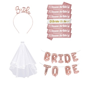Accessori per Festa Nuziale: Fascia 'Bride to Be', Cerchietto da Sposa, Velo Nuziale, Palloncino in Alluminio, Bomboniere per Matrimonio - Product Image 4