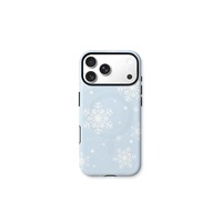 Coque de téléphone portable 2-en-1 avec motif flocon de neige et animaux pour iPhone 17 Pro, 16 Pro Max, et 15 Pro, avec fixation magnétique givrée, Nouveauté Printemps