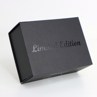 Boîtes cadeaux en carton rigide pliables avec fermeture magnétique, logo UV noir premium personnalisé