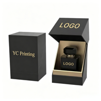 Emballage de parfum rigide personnalisé avec logo imprimé, emballage de luxe carré avec tiroir coulissant, emballage cadeau, boîtes cosmétiques