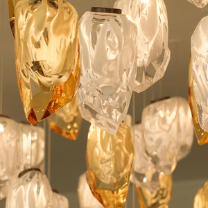 Lámpara de Araña Moderna de Lujo para Villa, Escalera, Vestíbulo de Hotel, Diseño Artístico en Metal con LED, Personalizada, No Estándar, Estilo Glaciar - Product Image 3