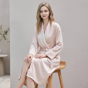Robes élégantes de nuit pour femme, pyjamas personnalisés en modal pour femme, robes longues, peignoirs de maison pour femme, ensembles de vêtements de nuit et de détente - Product Image 2
