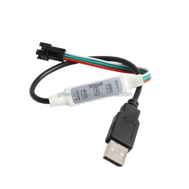Mini 5V USB SP002E Controller 3Keys USB Digital LED Controller for WS2812B WS2812 Addressable RGB LED Pixel Strip Lights 5V