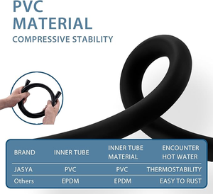 Tuyau de douche flexible en PVC noir de haute qualité, 1,5 m et 2 m, anti-fuite, non toxique, anti-pli, pour douchette de salle de bain - Product Image 2