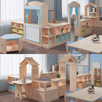 Meuble de rangement combiné pour enfants, coin d'activités, rangement de jouets, casier de rangement en bois pour enfants