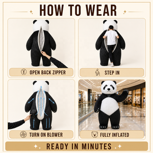 Costumes de panda gonflables Shengchi, costumes de fête cosplay, costumes en peluche pour Halloween, costumes de dessin animé pour adultes, Disfraz De Panda Mascot, robe amusante - Product Image 4