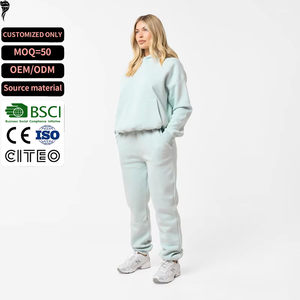 ชุดเสื้อสเวตเชิ้ตคอกลมผ้าฝ้ายเฟรนช์เทอร์รี่ 100% สำหรับผู้ชาย สีพื้น สวมใส่สบายๆ ในฤดูใบไม้ร่วง รับผลิตแบบ OEM ODM ตามสั่ง - Product Image 1