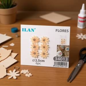 Decorazioni Artigianali Ilan Flores Margherita 2.5cm 6 Pezzi - Product Image 3