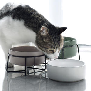 Manufacturer Wholesale Eco-Friendly <b>Cat</b> and Dog <b>Bowl</b> with Multi-Color Ceramic Wooden Frame - Product Image 4