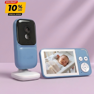 Babyphone vidéo avec audio bidirectionnel, détection de mouvement, Wi-Fi 2,4 GHz, résolution 720P, stockage local (jusqu'à 128 Go sur carte SD) - Product Image 1