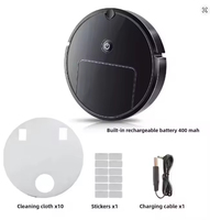 Aspirateur robot rechargeable par USB avec fonction de séchage humide Nettoyeur automatique intelligent de sol Nettoyage sans effort pour usage domestique