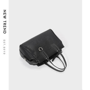 Nouveau sac à bandoulière en cuir véritable pour femme, grande capacité 20-35L, avec fermeture éclair, idéal pour les trajets quotidiens, style mode - Product Image 4