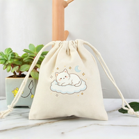 Sac à cordon en toile de coton doux de qualité supérieure, léger, pour concerts, événements, cadeaux promotionnels
