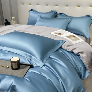 Cao Cấp Tùy Chỉnh Màu Xanh 4PC Bộ Đồ Giường <span class=keywords><strong>Comforter</strong></span> Bộ Đồ Giường Sang Trọng Tùy Chỉnh <span class=keywords><strong>Comforter</strong></span> Bộ - Product Image 1