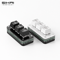 Teclado Mecánico Mini USB Tipo-C SIKAI de 3 Teclas Programables con Macro, Retroiluminación RGB y Panel de Atajos Personalizable para PC