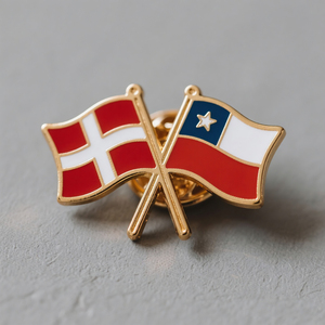 Gros Broche Magnétique Personnalisé <span class=keywords><strong>Pays</strong></span> Drapeaux Américain Autriche USA Monde Drapeau Amitié Croix Drapeau Épinglette - Product Image 2