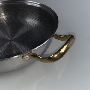 Petek yapışmaz kaplama çift saplı temperli cam kapaklı lüks ev ve mutfak paslanmaz çelik tencere tencere - Product Image 4