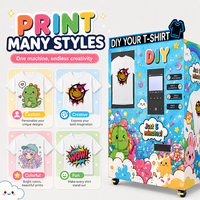 Máquina Expendedora de Impresión de Ropa, Máquina Expendedora de Impresión de Camisetas con Módulo Personalizado de Imagen con IA Integrada para Parques Zoológicos