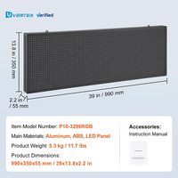 Écran de sous-titres défilant LED couleur plein écran extérieur IP65 étanche 5000cd haute luminosité 320x160mm module P10 SDK graphiques