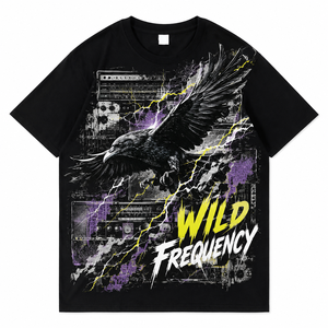 เสื้อยืดแข<span class=keywords><strong>น</strong></span>สั้นคอกลมพิมพ์ลายกราฟฟิตี้สตอร์ม เรเว<span class=keywords><strong>น</strong></span>ออกแบบศิลปะแ<span class=keywords><strong>น</strong></span>วสตรีทแบบกำห<span class=keywords><strong>น</strong></span>ดเอง SG20-001 - Product Image 1