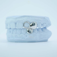 Grillz dentaire ouvert en argent sterling S925 plaqué or, style Hip Hop, creux, pour dents supérieures et inférieures, bijoux