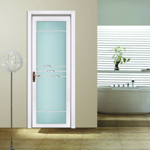 Porte en verre économique à battant, sécurisée, avec <span class=keywords><strong>cadre</strong></span> en aluminium, insonorisée, moderne, pour bureau, cuisine, toilettes - Product Image 3