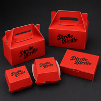 Boîte en papier jetable personnalisée avec logo OEM pour emballage alimentaire (burgers, poulet frit, frites) – Contenant à emporter en gros pour cuisines et livraison