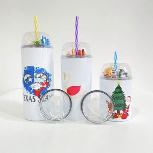 Diy Sublimation 10Oz 20Oz 22Oz Straight Tumbler With Dome Lid for Mini Resin Figures Christmas Snow Globe - Product Image 1