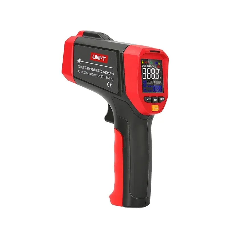 UNI-T Industrial Non Contact Infrared Laser Thermometer HD Color Screen Temperature Measurement UT303C+ IR Gun