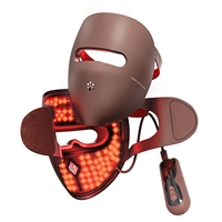 Masque facial LED en silicone liquide souple pour réparation profonde, thérapie par lumière rouge, rajeunissement de la peau, stimulation du collagène