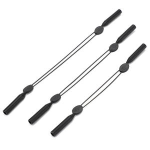 Noir réglable anti-dérapant Silicone <span class=keywords><strong>lunettes</strong></span> support de retenue <span class=keywords><strong>fil</strong></span> d'acier sport <span class=keywords><strong>lunettes</strong></span> de soleil chaîne chaîne <span class=keywords><strong>lunettes</strong></span> <span class=keywords><strong>lunettes</strong></span> cordon sangle - Product Image 2