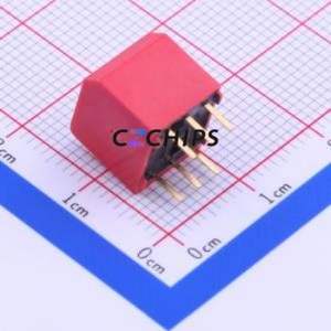 DPL-03RP DIP Switch Through hole Component (THT) Switch Piano Key Single Pole Single Throw 3 PC Pin - Product Image 2