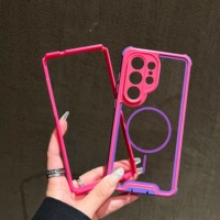 Étui de téléphone magnétique 2 en 1 personnalisé avec logo d'usine pour Samsung Galaxy S26 Ultra S25 Ultra, coque arrière robuste anti-chute