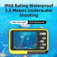 Cámara Subacuática Popular 4K 48MP con Autoenfoque, Gran Angular, Impermeable, HD, Pantalla Dual, Zoom Digital, Luz de Relleno para Selfies y Snorkel