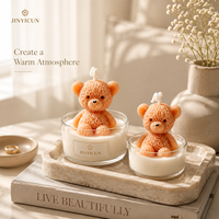 Vela Aromática de Oso de Peluche Personalizada, Linda Vela de Cera de Soja con Forma de Animal, Regalo Decorativo para Decoración del Hogar, Boutique, Venta al por Menor, OEM, Marca Privada