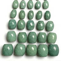 Perles de jadeite verte birmane naturelle à grand trou, forme baril, 8-13 mm, perles intercalaires lâches pour accessoires de bijoux faits main DIY