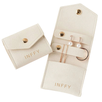 Petit sac de pochette à bijoux en similicuir personnalisé sac de conteneur à bijoux portable multifonctionnel de luxe pour boucle d'oreille et anneau