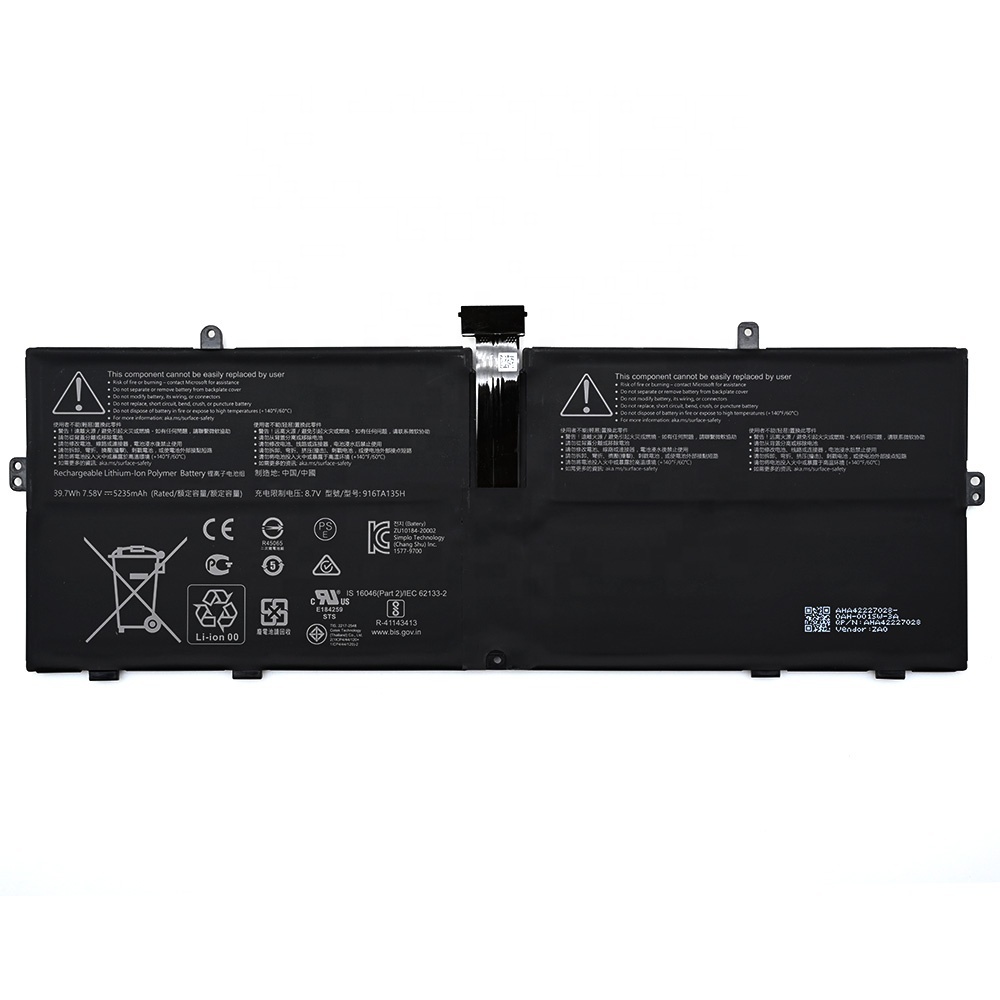 916TA135H DYNZ02 Laptop <strong>Battery</strong> <strong>Replacement</strong> for <strong>Microsoft</strong> <strong>Surface</strong> Laptop Go Model 1943 12.4-Inch 7.58V 39.7Wh 5235mAh