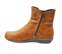 YLS633 dernières conceptions produits chaussures Style britannique femmes fermeture éclair robe botte chaussures de mode en cuir PU femmes bottines