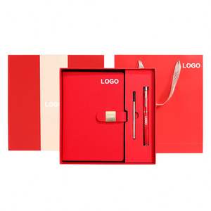 A5 Leather Business Gift Box <b>Set</b> with <b>Notebook</b> Pen, Used for Holiday, Business, Company Gift Box Products, Customized LOGO - Product Image 1