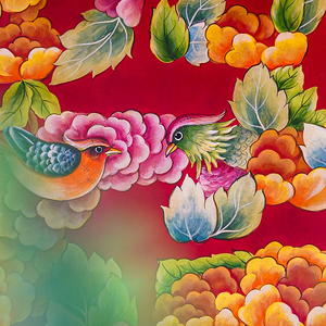 Yip's LD-2008-1958 Pintura Clásica Chinoiserie Xi de Flores sobre Madera Hecha a Mano, Arte en Óleo Pintado a Mano, Decoración del Hogar LD-2008-1958 Han - Product Image 4