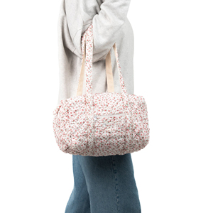Sac de voyage matelassé <span class=keywords><strong>en</strong></span> coton pour femme, petit sac fourre-tout <span class=keywords><strong>en</strong></span> coton matelassé pour femme, mini sac de voyage <span class=keywords><strong>en</strong></span> tissu éponge pour l'extérieur, sac de voyage mini Peony - Product Image 2