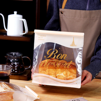Sac de boulangerie personnalisé avec fenêtre transparente, résistant à l'huile et à la graisse, pour baguette, croissant, biscuits, écologique