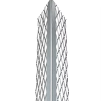 Cornière en métal expansé galvanisé pour le renforcement des angles extérieurs des murs en stuc et plâtre, idéale pour la construction.