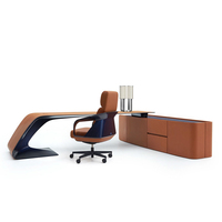 Table de direction de luxe, bureau de direction de haut niveau, bureaux de patron, matériau mélamine E1, mobilier de bureau de luxe, table de bureau